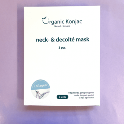 Organic Konjac Natural Neck & Decolte Mask 3 x 2 stk